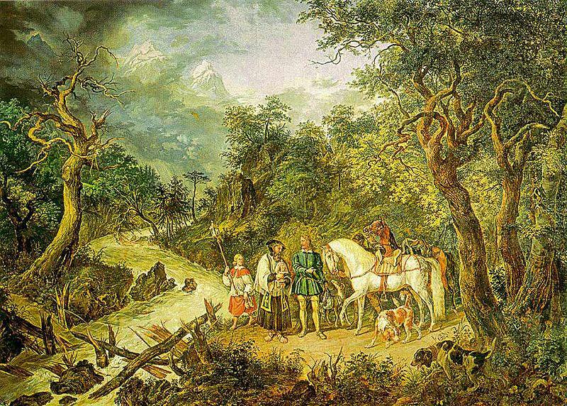 unknow artist Rudolf von Habsburg und der Priester Germany oil painting art